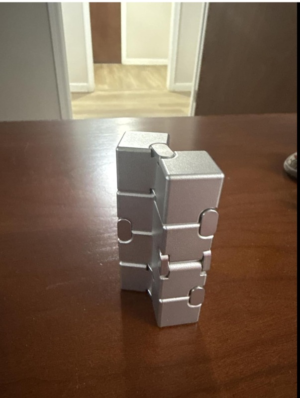 Fidget Cube New Version Fidget Finger Toys - Metal Infinity Cube Prime for Stress and Anxiety Relief/ADHD, Ultra Durable Sensory Gifts for Adults and Teens Kids photo review